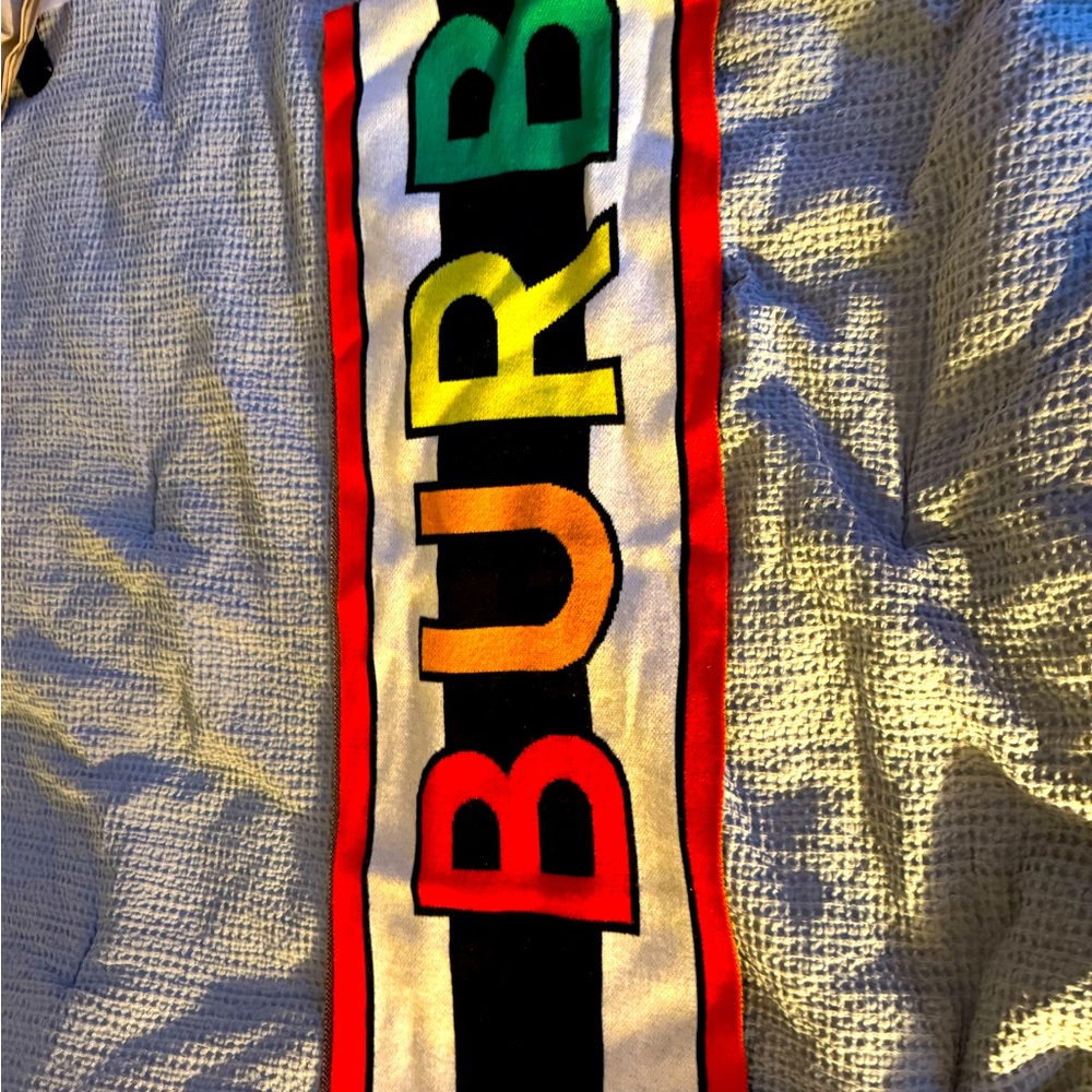 Burberry logo wool scarf